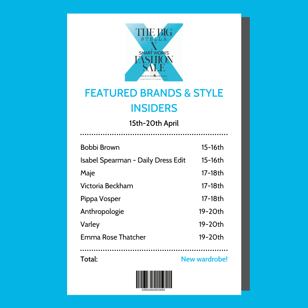 The Featured Brands and Style Insiders for the Big Stella x Smart Works Sale at Bicester Village image